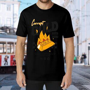 Brand New Corrupt Gold Flame Graphic Tee